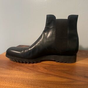 Pierre Hardy Black Leather Chelsea Boots